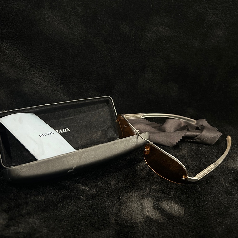 Prada Sunglasses with Brown Lenses and Case
